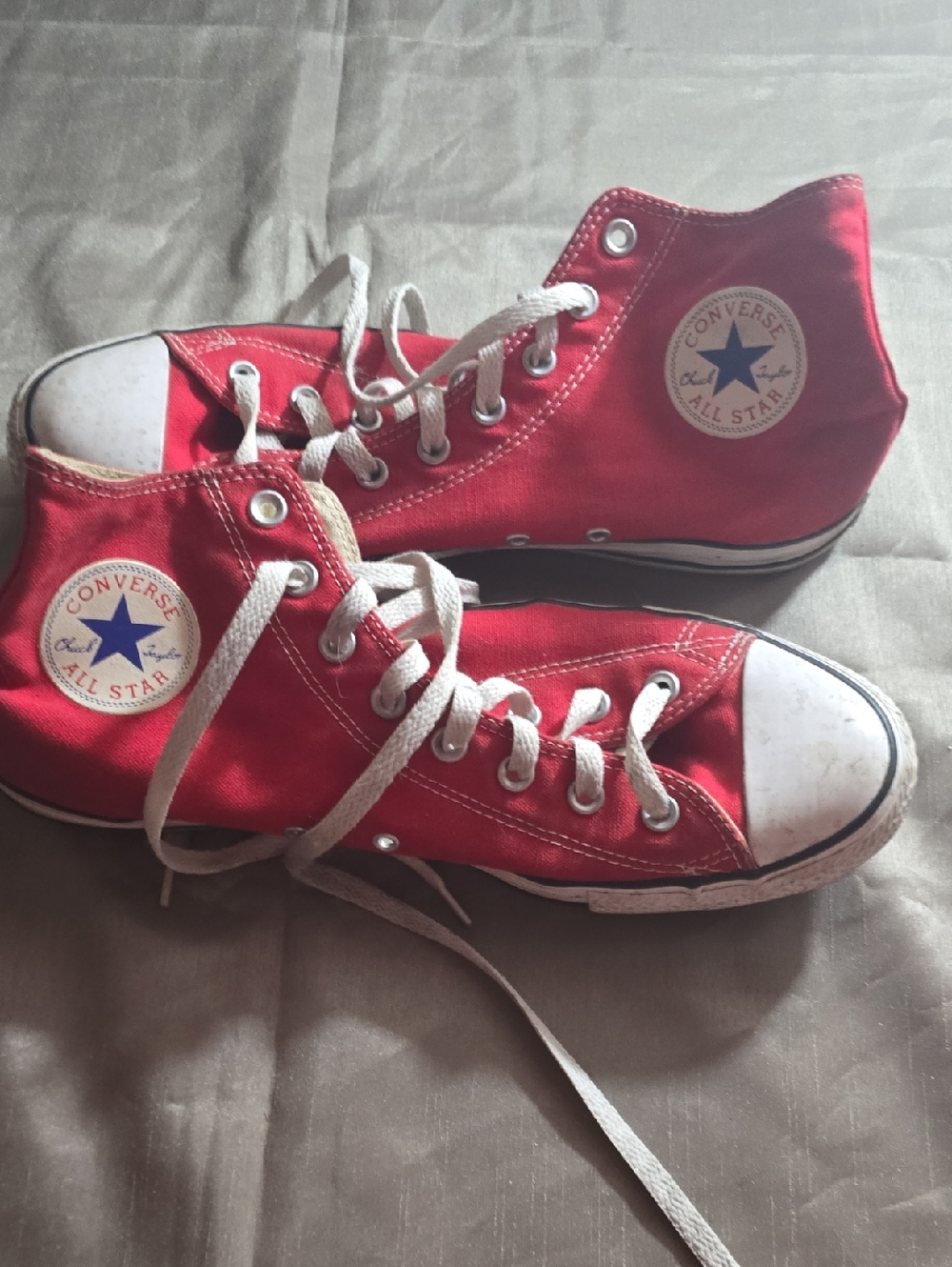 Converse Red  High-Top Sneakers